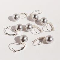 1 Pair Elegant Simple Style Geometric Plating Inlay Brass Pearl 18K Gold Plated Drop Earrings main image 4