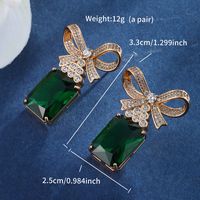 1 Pair Glam Luxurious XUPING Tassel Plating Inlay Copper Artificial Gemstones 18K Gold Plated Drop Earrings sku image 3