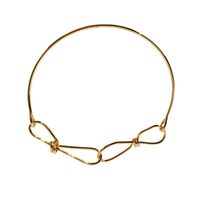 Messing 18 Karat Vergoldet Übertrieben Einfacher Stil Überzug Geometrisch Knoten Halskette main image 3