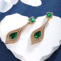 1 Pair Glam Luxurious XUPING Tassel Plating Inlay Copper Artificial Gemstones 18K Gold Plated Drop Earrings main image 8