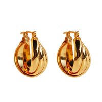 1 Pair Simple Style Commute Geometric Plating Brass 18K Gold Plated Earrings main image 4