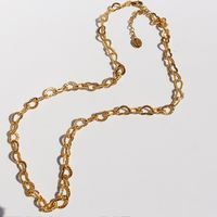 Wholesale Simple Style Heart Shape Butterfly Brass Plating 18K Gold Plated Necklace sku image 1