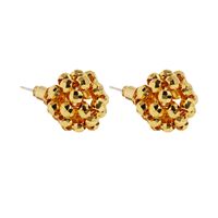 1 Pair Streetwear Solid Color Plating Brass 18K Gold Plated Ear Studs main image 3