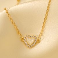 Copper 18K Gold Plated Y2K Cute Sweet Epoxy Inlay Heart Shape Zircon Bracelets main image 3