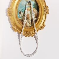 Künstlicher Kristall Süßwasserperle Elegant Perlen Einfarbig Halskette main image 1