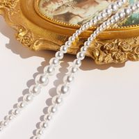 Künstlicher Kristall Süßwasserperle Elegant Perlen Einfarbig Halskette main image 3