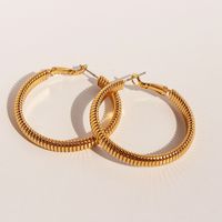 1 Paar Übertrieben Einfacher Stil Kreis Überzug Messing 18 Karat Vergoldet Ohrringe sku image 1