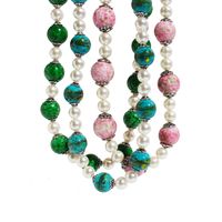 Freshwater Pearl Brass Elegant Simple Style Beaded Geometric Earrings Necklace main image 5