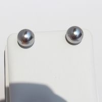 Freshwater Pearl Brass Elegant Simple Style Beaded Plating Round Earrings Necklace sku image 3