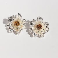 1 Pair Exaggerated Sweet Flower Plating Inlay Brass Zircon 18K Gold Plated Ear Studs sku image 2