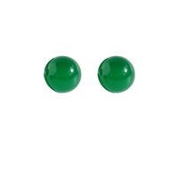 1 Pair Simple Style Classic Style Round Plating Agate 18K Gold Plated Ear Studs main image 2