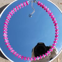 Natural Stone Blue Pine Simple Style Classic Style Beaded Round Necklace main image 3