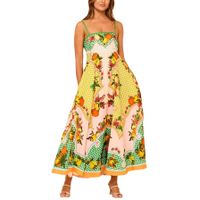 Women's Strap Dress Swing Dress Vacation Strap Printing Sleeveless Letter Fruit Midi Dress Holiday Beach main image 2