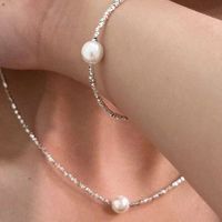 Kupfer Lässig Einfacher Stil Perlen Perle Geometrisch Armbänder Halskette main image 3