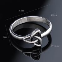 Hip-Hop Streetwear Geometric 304 Stainless Steel Rings In Bulk main image 2