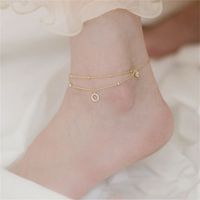 Simple Style Classic Style Solid Color Sterling Silver Inlay Zircon Women's Anklet main image 2