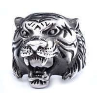 Hip-Hop Streetwear Lion 304 Stainless Steel Rings In Bulk main image 3