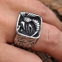 Hip-Hop Streetwear Geometric 304 Stainless Steel Rings In Bulk main image 4