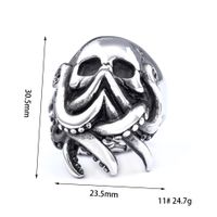 Hip-Hop Streetwear Skull 304 Stainless Steel Rings In Bulk main image 2