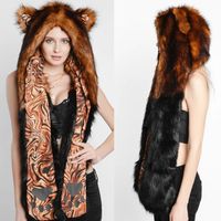 Unisex Fashion Solid Color Imitation Fur Winter Scarves sku image 32