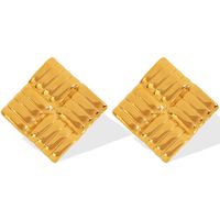 1 Pair Casual Luxurious Modern Style Geometric Plating 304 Stainless Steel 18K Gold Plated Drop Earrings main image 6