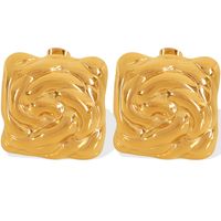 1 Pair Casual Luxurious Modern Style Geometric Plating 304 Stainless Steel 18K Gold Plated Drop Earrings main image 7