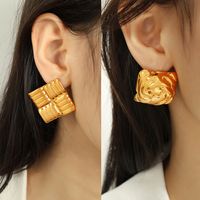 1 Pair Casual Luxurious Modern Style Geometric Plating 304 Stainless Steel 18K Gold Plated Drop Earrings main image 4