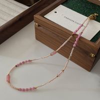 Elegant Lady Geometric Beaded Natural Stone Women's Pendant Necklace sku image 12