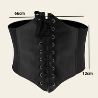 Modern Style Solid Color Pu Leather Woven Belt Women's Corset Belts main image 5