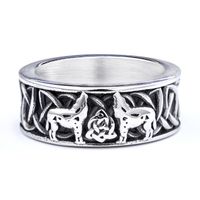 Hip-Hop Streetwear Square 304 Stainless Steel Men's Rings sku image 4