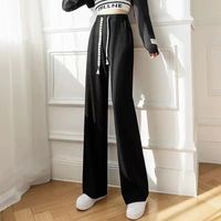 Women's Class School Daily Classic Style Simple Solid Color Ankle-Length Full Length Drawstring Elastic Waist Washed Casual Pants Sweatpants main image 6