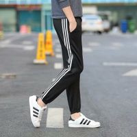 Women's Class Indoor Daily Simple Style Stripe Simple Solid Color Full Length Drawstring Elastic Waist Washed Casual Pants Jogger Pants Sweatpants main image 6