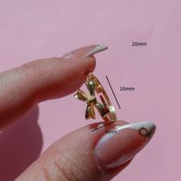 Copper Gold Plated Casual Plating Hollow Out Bow Knot Open Rings Rings sku image 1