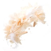 Frau Elegant Einfacher Stil Blume Legierung Tuch Feder Patchwork Haarband sku image 4