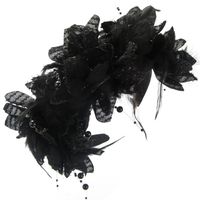 Frau Elegant Einfacher Stil Blume Legierung Tuch Feder Patchwork Haarband sku image 1