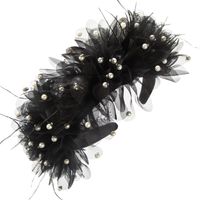 Frau Elegant Einfacher Stil Blume Legierung Tuch Feder Patchwork Haarband sku image 2