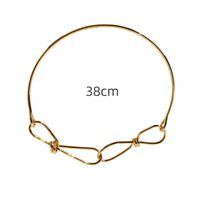 Brass 18K Gold Plated Exaggerated Simple Style Plating Geometric Knot Necklace main image 2