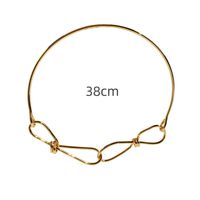 Messing 18 Karat Vergoldet Übertrieben Einfacher Stil Überzug Geometrisch Knoten Halskette main image 2