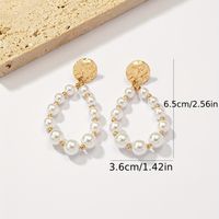 1 Pair Luxurious Queen British Style Water Droplets Pearl Plastic Drop Earrings main image 2