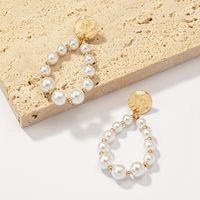 1 Pair Luxurious Queen British Style Water Droplets Pearl Plastic Drop Earrings sku image 1