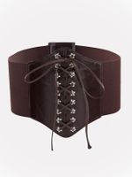 Simple Style Classic Style Solid Color Pu Leather Knot Women's Corset Belts main image 4