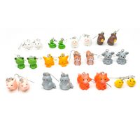 1 Pair Casual Cute Simple Style Animal Fox Frog Alloy Resin main image 4