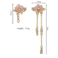 1 Pair Simple Style Classic Style Flower Inlay Alloy Rhinestones Drop Earrings main image 2