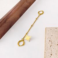 1 Piece Simple Style Solid Color Plating 304 Stainless Steel 18K Gold Plated Earrings main image 2