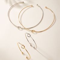 Simple Style Classic Style Solid Color Gold Plated Alloy Wholesale Bracelets Necklace main image 5