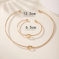 Simple Style Classic Style Solid Color Gold Plated Alloy Wholesale Bracelets Necklace main image 2