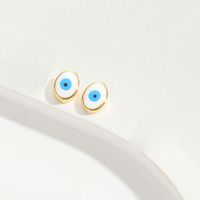 1 Paar Vintage-Stil Einfacher Stil Pendeln Teufels Auge Teufels Auge Kupfer Kupfer Vergoldet Ohrstecker sku image 1