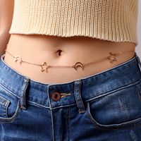 Simple Style Classic Style Star Moon Metal Women's Chain Belts sku image 1