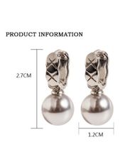 1 Pair Elegant Simple Style Geometric Plating Inlay Brass Pearl 18K Gold Plated Drop Earrings main image 2