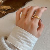 Sterling Silver IG Style Casual Plating Geometric Open Rings main image 5